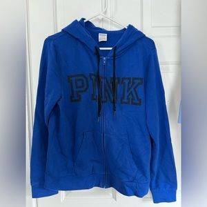 PINK size large zip up hoodie
